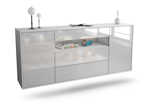 Sideboard Vallejo, Weiß, hängend (180x79x35cm)