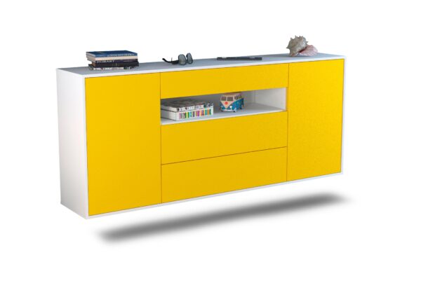 Sideboard Vallejo, Gelb, hängend (180x79x35cm)