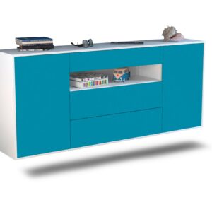 Sideboard Vallejo, Türkis, hängend (180x79x35cm)
