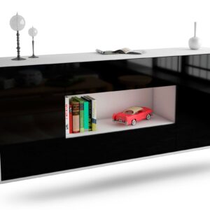 Sideboard Denton, Schwarz, hängend (180x79x35cm)
