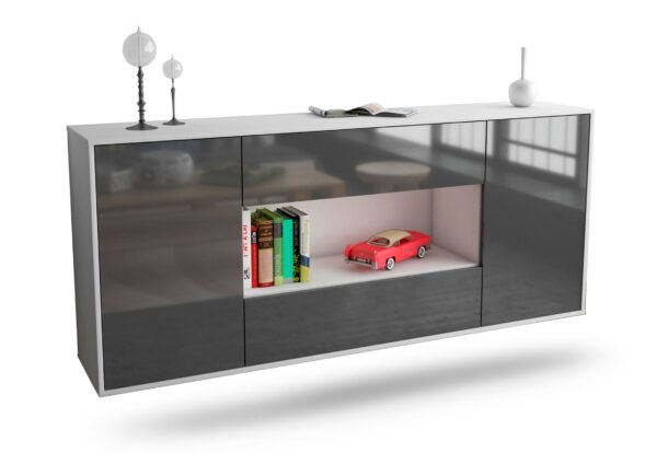 Sideboard Denton, Grau, hängend (180x79x35cm)