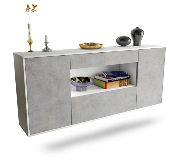 Sideboard Ann Arbor, Beton, hängend (180x79x35cm)