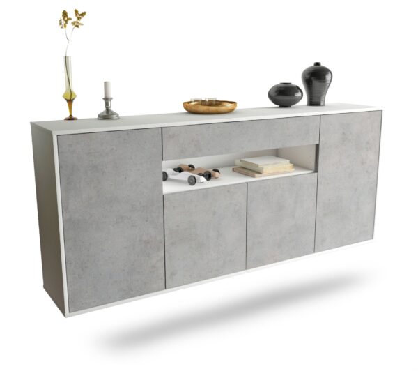 Sideboard Lansing, Beton, hängend (180x79x35cm)