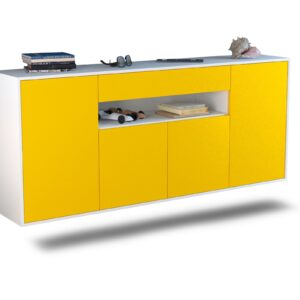 Sideboard Lansing, Gelb, hängend (180x79x35cm)