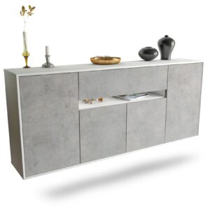 Sideboard Flint, Beton, hängend (180x79x35cm)