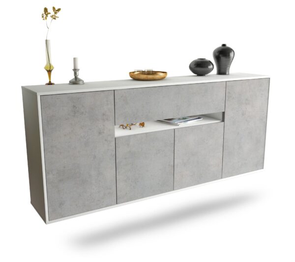 Sideboard Flint, Beton, hängend (180x79x35cm)