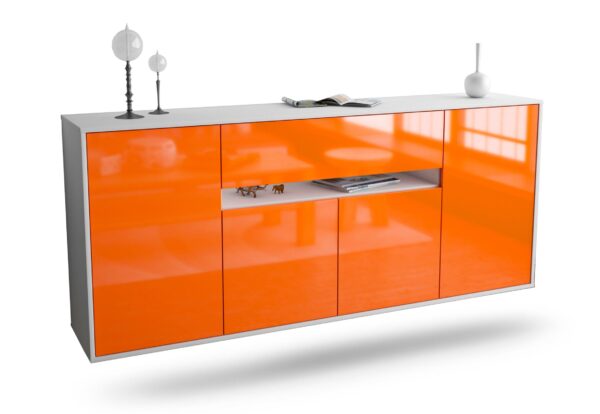Sideboard Flint, Orange, hängend (180x79x35cm)