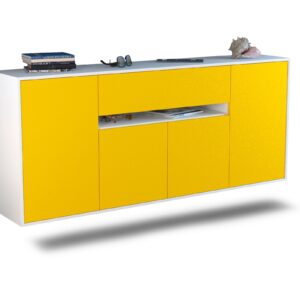 Sideboard Flint, Gelb, hängend (180x79x35cm)
