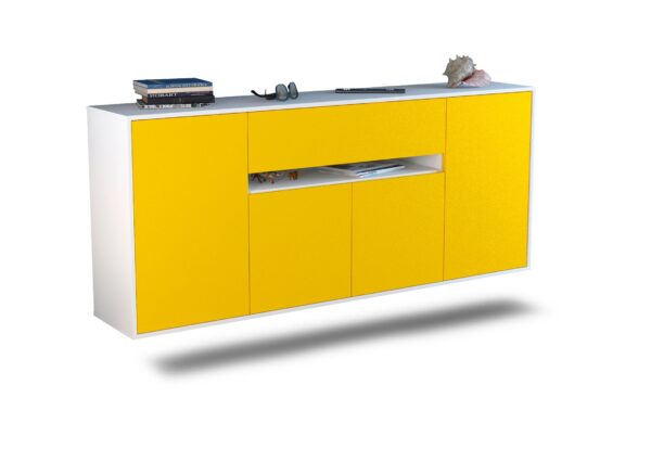 Sideboard Flint, Gelb, hängend (180x79x35cm)