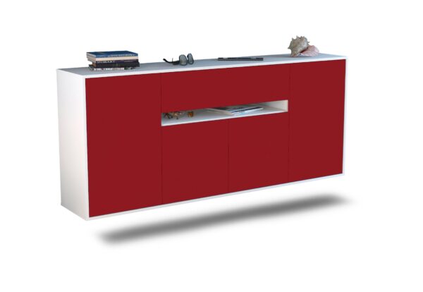 Sideboard Flint, Bordeaux, hängend (180x79x35cm)