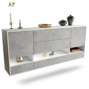 Sideboard Lafayette, Beton, hängend (180x79x35cm)