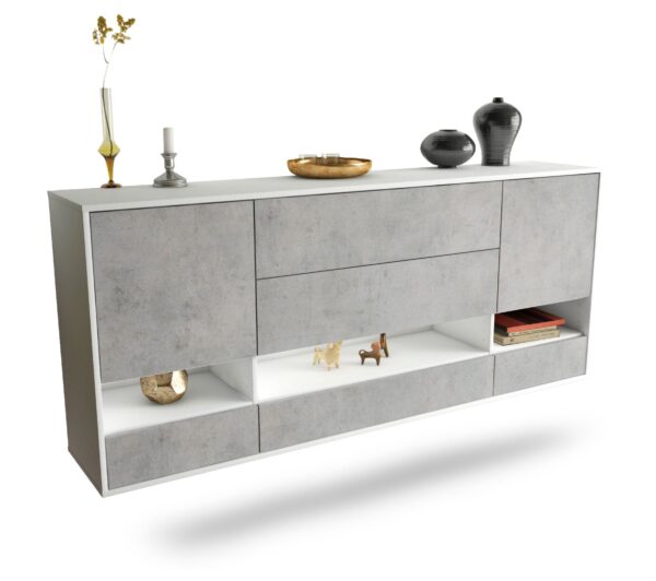 Sideboard Lafayette, Beton, hängend (180x79x35cm)
