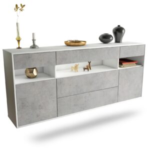 Sideboard Inglewood, Beton, hängend (180x79x35cm)