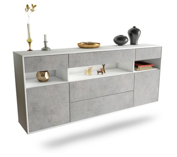 Sideboard Inglewood, Beton, hängend (180x79x35cm)