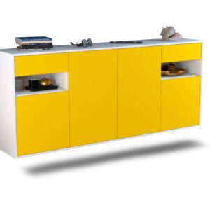 Sideboard Killeen, Gelb, hängend (180x79x35cm)