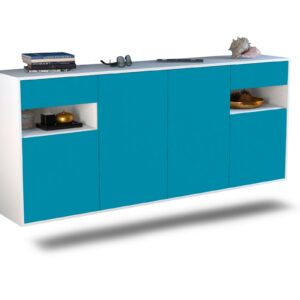 Sideboard Killeen, Türkis, hängend (180x79x35cm)