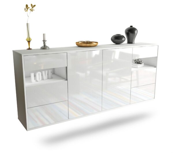 Sideboard Thornton, Weiß, hängend (180x79x35cm)
