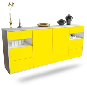Sideboard Thornton, Gelb, hängend (180x79x35cm)
