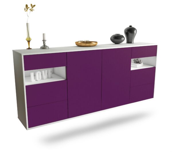 Sideboard Thornton, Lila, hängend (180x79x35cm)