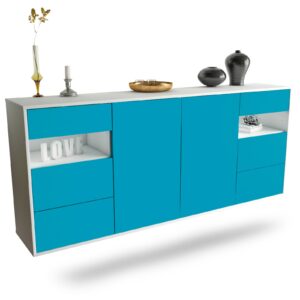 Sideboard Thornton, Türkis, hängend (180x79x35cm)