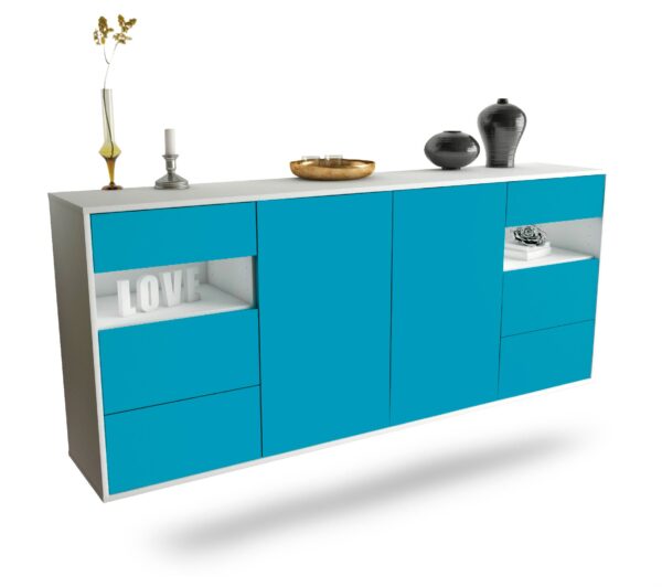 Sideboard Thornton, Türkis, hängend (180x79x35cm)