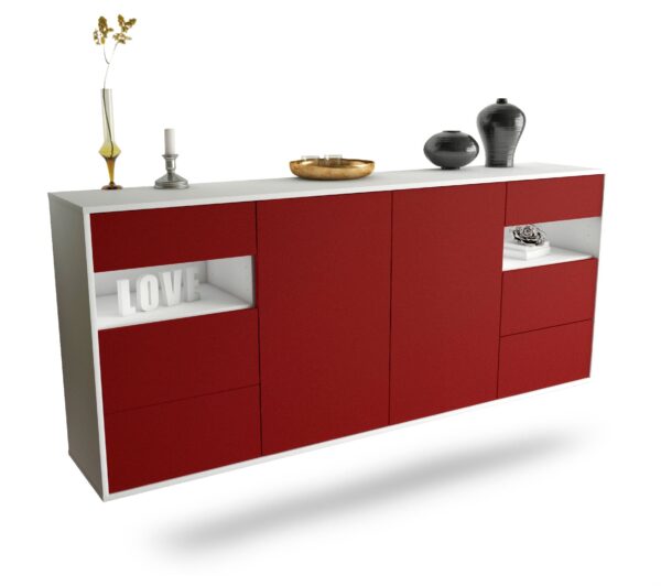 Sideboard Thornton, Bordeaux, hängend (180x79x35cm)