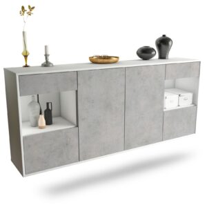 Sideboard Charleston, Beton, hängend (180x79x35cm)