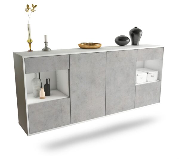 Sideboard Charleston, Beton, hängend (180x79x35cm)