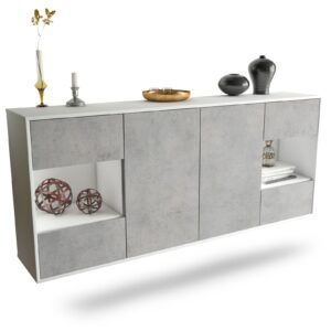Sideboard Santa Clara, Beton, hängend (180x79x35cm)