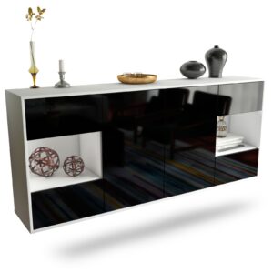 Sideboard Santa Clara, Schwarz, hängend (180x79x35cm)