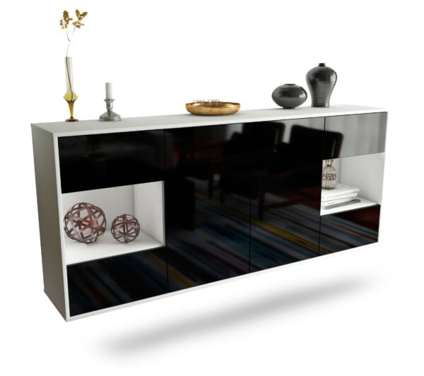 Sideboard Santa Clara, Schwarz, hängend (180x79x35cm)