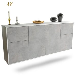 Sideboard Costa Mesa, Beton, hängend (180x79x35cm)