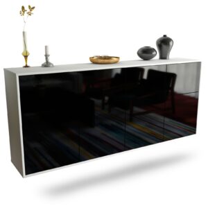 Sideboard Costa Mesa, Schwarz, hängend (180x79x35cm)