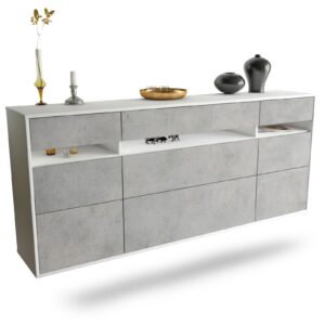 Sideboard Manchester, Beton, hängend (180x79x35cm)