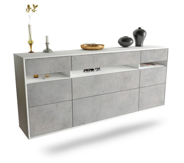 Sideboard Manchester, Beton, hängend (180x79x35cm)