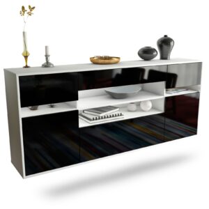 Sideboard Miramar, Schwarz, hängend (180x79x35cm)