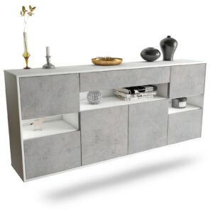 Sideboard Downey, Beton, hängend (180x79x35cm)