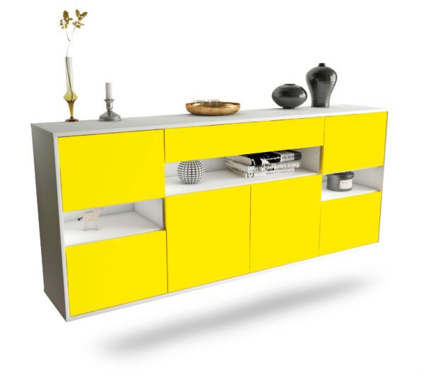 Sideboard Downey, Gelb, hängend (180x79x35cm)