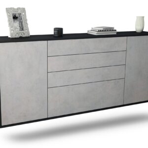 Sideboard Alexandria, Beton, hängend (180x79x35cm)