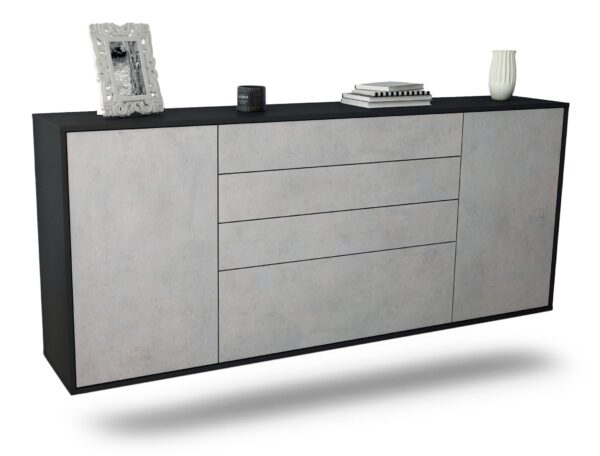 Sideboard Alexandria, Beton, hängend (180x79x35cm)