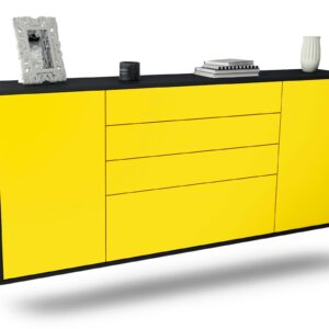 Sideboard Alexandria, Gelb, hängend (180x79x35cm)