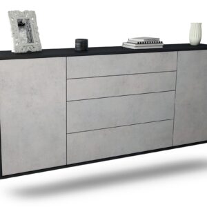 Sideboard Bridgeport, Beton, hängend (180x79x35cm)
