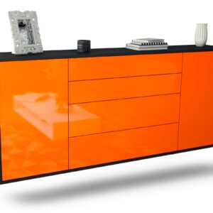 Sideboard Bridgeport, Orange, hängend (180x79x35cm)
