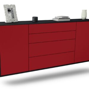 Sideboard Bridgeport, Bordeaux, hängend (180x79x35cm)