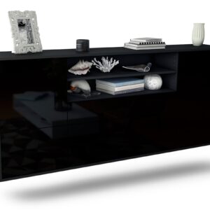 Sideboard Escondido, Schwarz, hängend (180x79x35cm)