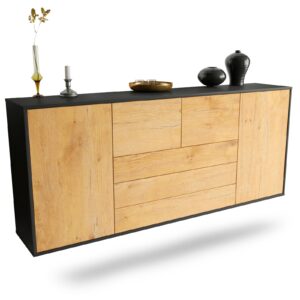 Sideboard Metairie, Eiche, hängend (180x79x35cm)