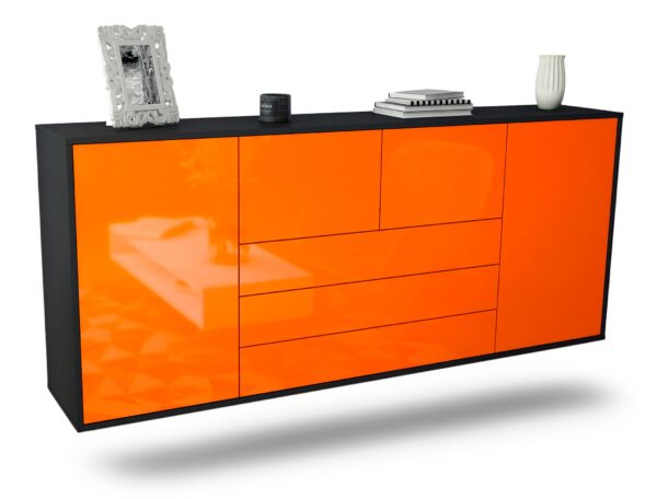 Sideboard Metairie, Orange, hängend (180x79x35cm)