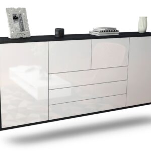 Sideboard Metairie, Weiß, hängend (180x79x35cm)