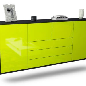 Sideboard Metairie, Grün, hängend (180x79x35cm)