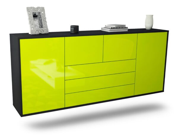 Sideboard Metairie, Grün, hängend (180x79x35cm)